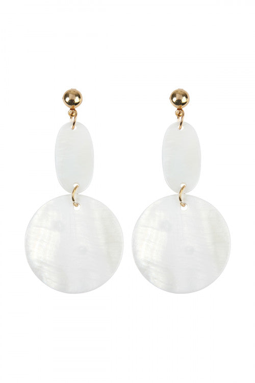 White Statement Earrings